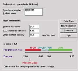 Figur 5    &szlig;Dataprogrammet beregner verdien av D-sk&aring;re som angis p&aring; line&aelig;r skala. Dette eksemplet er fra en pasient med &oslash;kt&hellip;
