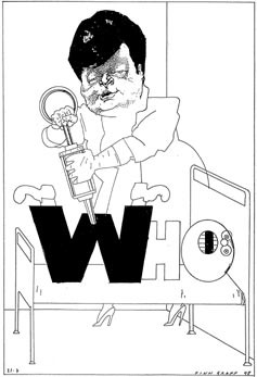 Figur 1    Finn Graffs tegning Klyster, som viser hvordan tegneren mente Gro Harlem Brundtland tok i bruk metoder fra sitt&hellip;