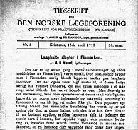  Figur 2    Faksimile av begynnelsen p&aring; artikkelen Laaghalte slegter i Finmarken (2)