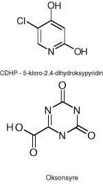  Figur 6    Kjemisk struktur for CDHP og oksonsyre