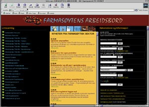 &Aring;pningssiden p&aring; www.farmarb.com er tredelt. Kolonnen til venstre inneholder en lenkesamling, den midtre kolonnen inneholder&hellip;