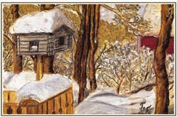 Bildet som heter Fuglehus, fikk multippel sklerose-rammede Tone Fossland antatt som julekort i fjor