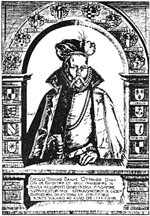 Figur 2   Tycho Brahe (1546 &ndash; 1601). Etter kobberstikk av Jacob de Gheyn, 1586