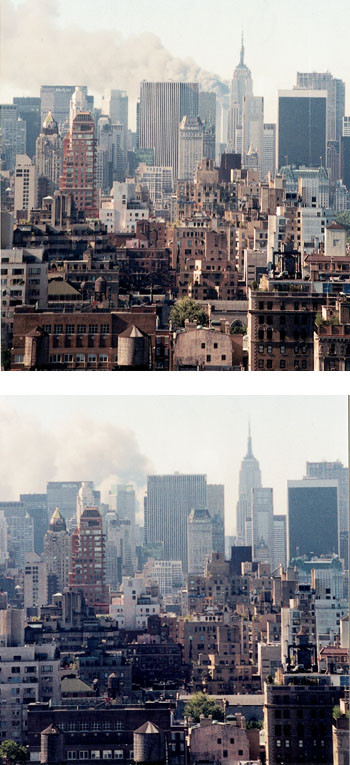 Tatt fra mitt kontor i 20. etasje, Mount Sinai Hospital. P&aring; bildet til h&oslash;yre er t&aring;rnet borte. Alle bildene er tatt av&hellip;