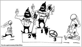 Dagspressen har daglig debattinnslag om HIV/AIDS-situasjonen i Tanzania. Her en av tegningene som illustrerer noen av&hellip;