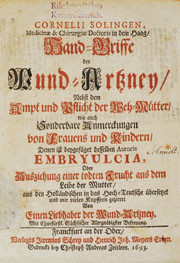 Figur 2   Professor Max S&auml;ngers gave til Brandt i 1897: Cornelis Solingens h&aring;ndbok for s&aring;rleger fra 1693 om hvordan man&hellip;