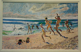 Helse er funksjon. Utsnitt av maleriet Slaraffenland (1917). Alle bildene er utf&oslash;rt av den danske maleren Jens Ferdinand&hellip;