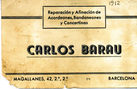 Kort funnet i lokket p&aring; en gammel trekkspillkoffert. Foto O.G. Aasland