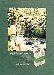 Figur 3  Sigaretter markedsf&oslash;rt som avkj&oslash;lende, rene og frisk som en fjellbekk