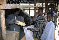 Til tross for matrasjonene er ern&aelig;ringssituasjonen i leirene ofte vanskelig