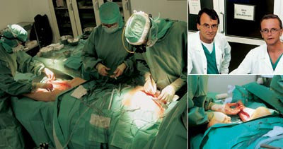 Bypassoperasjon p&aring; en 81 &aring;r gammel pasient. N&aelig;rmest kamera har operat&oslash;r Asbj&oslash;rn Karevold gjort sternotomi, og skaffer seg&hellip;