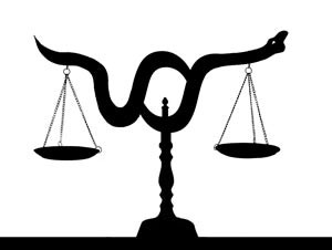 Jusen kan ivareta b&aring;de moralske verdinormer og sikre pasienten formelle rettigheter. Illustrasjon Marianne Loraas