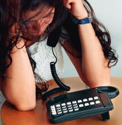 Telefonterapi kan v&aelig;re nyttig ved depresjon. Foto Rune Petter Ness/SCANPIX