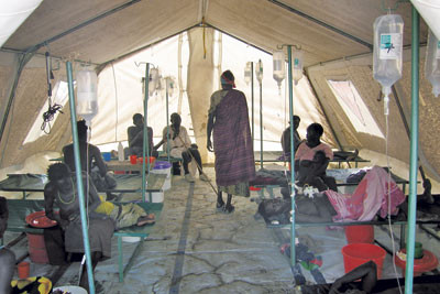 Kolerasykehuset er etablert og i drift. Alle foto Gisle Schmidt