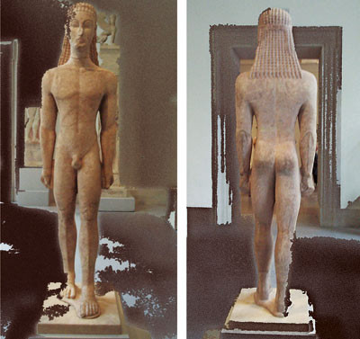 Figur 3  Kuros fra Attika. Omkring 590 f.Kr. Metropolitan Museum, New York. Foto Einar J. Berle