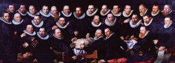 Figur 2  Dr. Sebastiaan Egbertsz de Vrijs anatomiforelesning fra 1603, malt av Aert Pietersz. Foto &copy; Amsterdams Historisch&hellip;