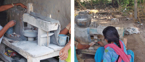 Hele familien jobber sammen. Egentlig burde de ha en elektrisk drevet vannspreder eller en elektrisk vannpumpe for &aring; dempe&hellip;