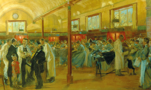 Figur 1  Finsens medicinske Lysinstitut. Skisse av S&oslash;ren Kr&oslash;yer, 1903. Pastell, 113,9 x 185,2 cm. Bestilt av ingeni&oslash;r Gustav&hellip;