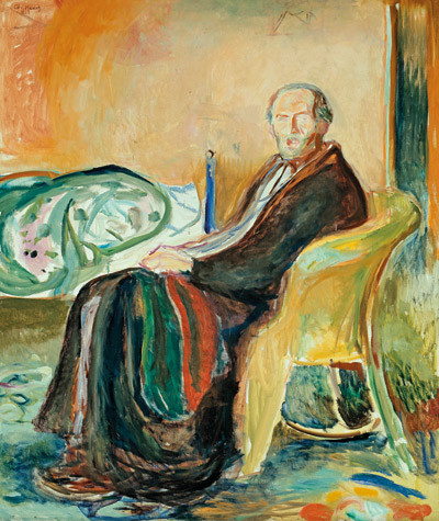 Figur 1  Edvard Munch: Selvportrett i spanskesyken, 1919, olje p&aring; lerret, 150 x 131 cm. Nasjonalmuseet for kunst, arkitektur&hellip;