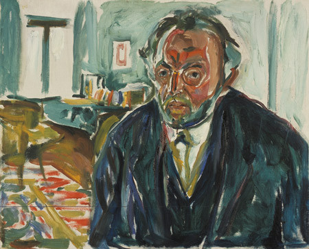 Figur 2  Edvard Munch: Selvportrett etter spanskesyken, 1919, olje p&aring; lerret, 59 x 73 cm. Munch-museet. &copy; Foto Munch-museet&hellip;
