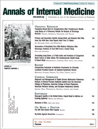 Artikkelen ble publisert 6.9. 2011 i Annals of Internal Medicine (www.annals.org) som regnes som en av de &laquo;fem store&raquo; innen&hellip;