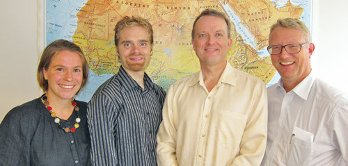 Ingunn M.S. Engebretsen, Lars T. Fadnes, Halvor Sommerfelt og Thorkild Tyllesk&auml;r. Foto privat