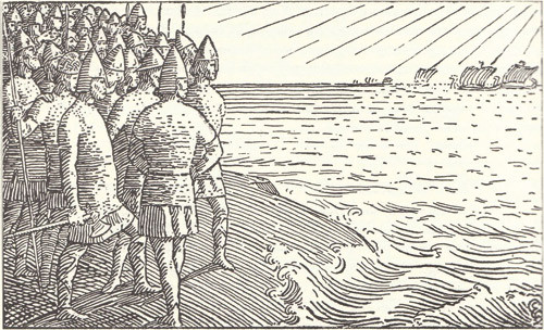 Fig. 4.  Tidevannets virkning p&aring; humant materiale. (Forfatterne til h&oslash;yre.)