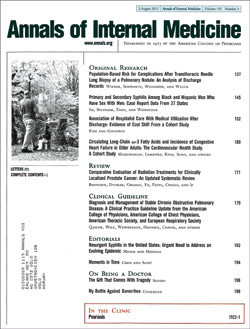 Artikkelen ble publisert 3.4. 2012 i Annals of Internal Medicine (www.annals.org) som regnes som en av de &laquo;fem store&raquo; innen&hellip;