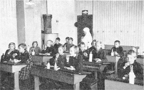 Helses&oslash;ster inspiserer. (Gulroten er i anledning fotografen lagt demonstrativt frem.)