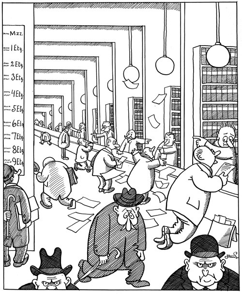 Figur 3.  Bureaukratiet breder seg... Man mener, at der er for meget Kontorius for Tiden. Gjengitt med tillatelse fra Storm&hellip;