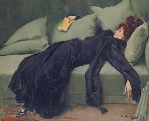 After the dance av Ram&oacute;n Casas (1866-1932), olje p&aring; lerret. Museu de Montserrat, donert av J. Sala i Ardiz