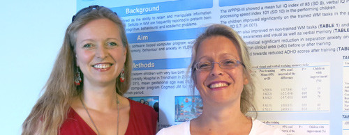 Gro L&oslash;haugen og Kristine Hermansen Grunewaldt forsker p&aring; barn som er f&oslash;dt prematurt. Foto Eszter Vanky, Norges teknisk&hellip;