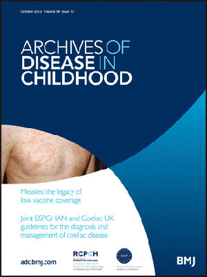 Artikkelen ble e-publisert i tidsskriftet Archives of Disease in Childhood i juli 2013