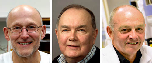 Johan G. Brun og Roland Jonsson fra Bergen og Roald Omdal fra Stavanger er tre av medforfatterne. Foto: Privat