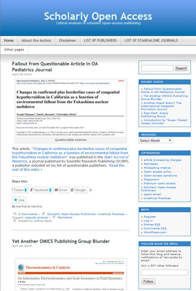 Useri&oslash;se utgivere st&aring;r for 5&thinsp;&ndash;&thinsp;10&thinsp;&thinsp; % av alle artikler som publiseres som &aring;pen publisering (open access), hevder Jeffrey&hellip;