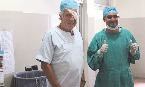 Mons Lie nyoperert med forn&oslash;yd operat&oslash;r. Foto: Svein Lie