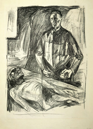 Edvard Munch (1863&thinsp;&ndash;&thinsp;1944) utf&oslash;rte flere portretter av anatomen Kristian Schreiner (1874&thinsp;&ndash;&thinsp;1957). P&aring; ett av dem ligger Munch&hellip;