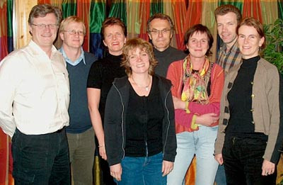 NSAMs styre (f.v.) Gisle Roksund, Trond Egil Hansen, Marte Walstad, Marit Hermansen, Gisle Schmidt, Elisabeth Swensen, Knut&hellip;