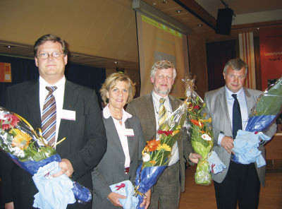 Harald Tom Nesvik, &Aring;se Gunhild Woie Duesund, Ola D. Gl&oslash;tvold og Bjarne H&aring;kon Hanssen, innledet. Foto Lise B. Johannessen