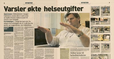 &ndash; Jeg ser ingen grunn til at legene i fremtiden skal ha en h&oslash;yere l&oslash;nnsvekst enn den almindelige befolkning, sa&hellip;