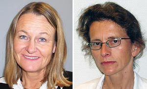 Cecilie Ris&oslash;e (til venstre) og Eva Hofsli (til h&oslash;yre). Foto privat