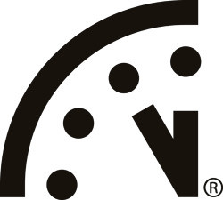 Dommedagsklokken, den symbolske klokken, er siden 1947 blitt brukt p&aring; alle forsider av The Bulletin of the Atomic Scientists&hellip;