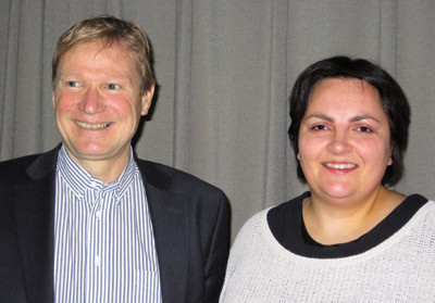 Arne Laudal Refsum og Helle Hedegaard Heim. Foto Lise B. Johannessen
