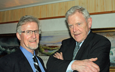 Gudmund Hernes (t.v.) og Inge L&oslash;nning bidro med sin kompetanse og t&oslash;rrvittighet. Foto Tove Myrbakk