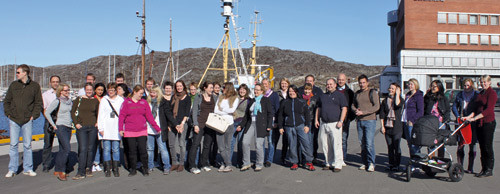 Det var stort oppm&oslash;te p&aring; grunnkurset til tross for askeskyen. Foto Tove Myrbakk