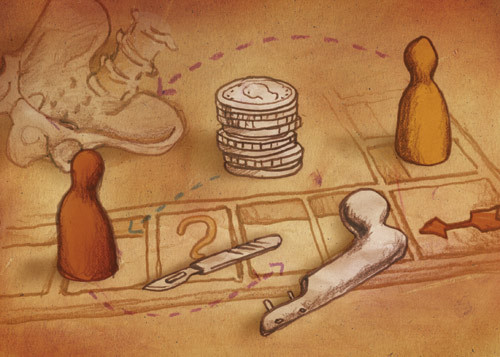 Illustration Stein L&oslash;ken