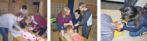 1) Brandstorp veileder Rut S&aelig;ther og Monika Kolsk&aring;r Toppe som har f&aring;tt en livl&oslash;s baby i armene. 2) Britt Larsen Mehmi&hellip;