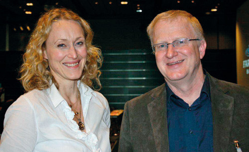 Full st&oslash;tte til Hege Gjessing og Trond Egil Hansen hos allmennlegene. Foto: E J Andersen