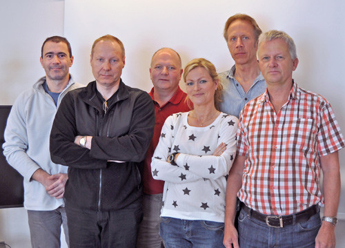 Adrian Tudor Stanescu, Arild L&oslash;vland, Bj&oslash;rn Nordang, Guri Tuv Brattli, Helge Bj&oslash;ru og Erik Langfeldt (t.h.) har et godt&hellip;