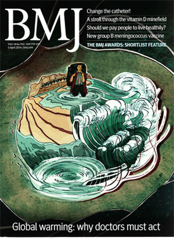 Facsimile from BMJ&rsquo;s April edition, which featured climate change